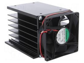 Heatsink: extruded | black | L: 135mm | W: 100mm | H: 80mm | aluminium