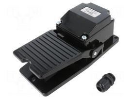 Switch: foot | Stabl.pos: 1 | NC + NO | 15A/250VAC | IP20 | -10÷80°C