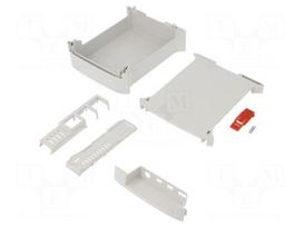 Enclosure: for computer | Raspberry Pi 4 B | ABS | grey | X: 45mm