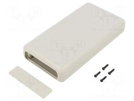Enclosure: with panel | ABS | light grey