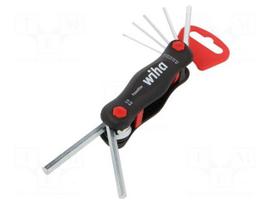 Wrench: hex key-set | Chrom-vanadium steel | with fixing lugs