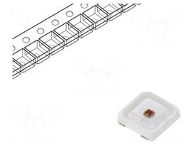 Power LED | Case (mm): 3030 | crimson | 120° | flat | square | 1.8÷2.6VDC