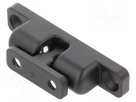 Ball catches | W: 16.5mm | L: 80mm | cast zinc | black | stainless steel