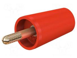 Laboratory connector: 4mm banana | adapter | 32A | red | 42mm