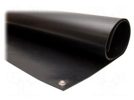 Mat: floor | ESD | black | L: 1.2m | W: 0.6m | Thk: 2mm | neoprene rubber