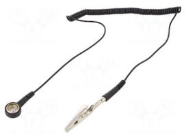 Connection cable | ESD,coiled | black | 1MΩ | 1.8m