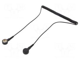 Connection cable | ESD,coiled | black | 1MΩ | 1.8m