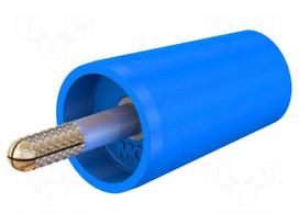 Laboratory connector: 4mm banana | adapter | 32A | blue | 42mm