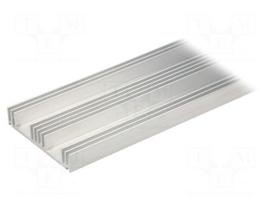Heatsink: extruded | grilled | TO3 | natural | L: 1000mm | W: 135mm | raw