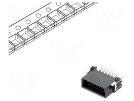 Connector: PCB to PCB | socket | male | PIN: 12 | vertical | 1.2A | SMT