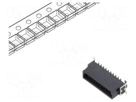 Connector: PCB to PCB | socket | male | PIN: 20 | vertical | 1.2A | SMT