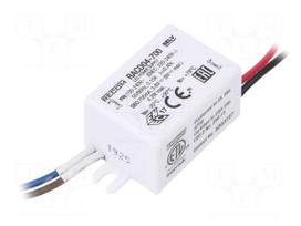 Power supply: switching | LED | 4W | 3÷6VDC | 700mA | 90÷264VAC | IP65