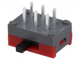 Switch: slide | Pos: 2 | DPDT | 0.1A/30VDC | ON-ON | side | 10x6x4mm | SS