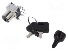 Switch: key switch | Stabl.pos: 3 | ON-ON-ON | SPDT | Rinsul min: 100MΩ