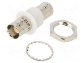Coupler | socket | BNC socket,both sides | female | straight | 50Ω | POM