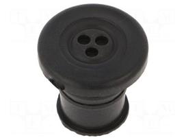 Multigate grommet | Ømount.hole: 11.5mm | black | Holes no: 3 | SP