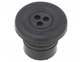 Multigate grommet | Ømount.hole: 14.5mm | black | Holes no: 3 | SP