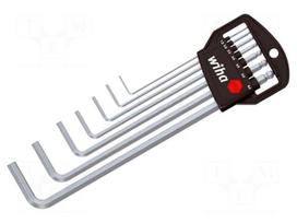 Wrench: hex key-set | spherical | Chrom-vanadium steel | blister