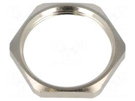 Nut | with earthing | M63 | brass | Thk: 6mm | Spanner: 70mm | Pitch: 1.5