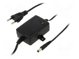 Power supply: switching | 12VDC | 1A | Out: 5,5/2,5 | 12W | 90÷264VAC
