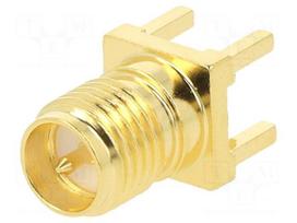 Connector: RP-SMA | plug | male,reverse | straight | 50Ω | THT | PTFE