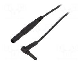 Test lead: single | banana plug 4mm,angular banana plug 2mm