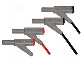 Test lead: kit | banana plug with axial socket 4mm,both sides