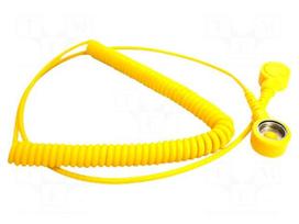 Connection cable | ESD,coiled | yellow | 1MΩ | 1.8m