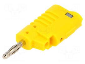 Laboratory connector: 4mm banana | plug | 36A | 30VAC | 60VDC | yellow