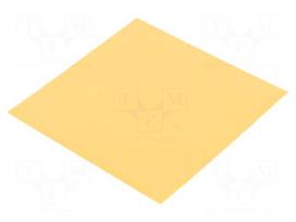 Heat transfer pad: silicone | L: 101.6mm | W: 101.6mm | golden | 5W/mK