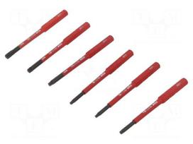 Tools set: screwdriver bits | insulated | Torx® | 1kVAC | 6mm | 6pcs.