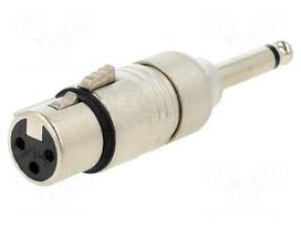 Connector: XLR | socket | for cable | straight | gold-plated | female