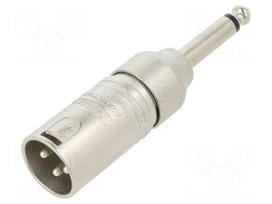 Plug | for cable | straight | gold-plated | Connector: XLR | male