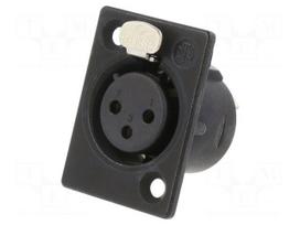 Connector: XLR | socket | female | PIN: 3 | straight | with push button