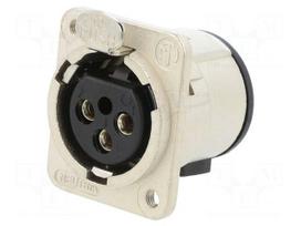 Connector: XLR | socket | female | PIN: 3 | straight | with push button