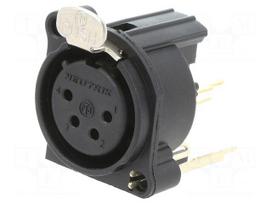 Connector: XLR | socket | female | PIN: 4 | straight | with push button