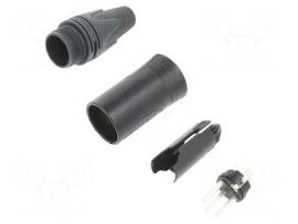 Connector: XLR | plug | male | XX | 16A | PIN: 3 | straight | for cable