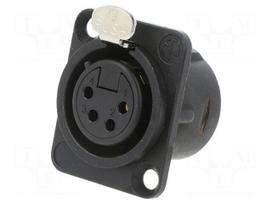 Connector: XLR | socket | female | PIN: 4 | straight | with push button