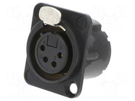 Connector: XLR | socket | female | PIN: 4 | straight | with push button