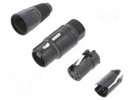Connector: XLR | plug | female | X | PIN: 5 | straight | for cable | 3.5÷8mm