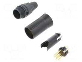Connector: XLR | plug | male | XX | 7.5A | PIN: 6 | straight | for cable