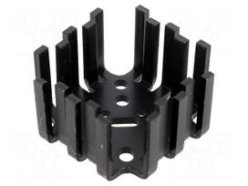 Heatsink: extruded | SOT32,TO3,TO66,TO9 | black | L: 46mm | W: 46mm