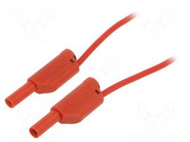 Test lead: single | 32A | banana plug 4mm,both sides | Len: 1.5m | red
