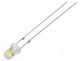 LED | white cold | 3mm | candle light effect | 5800÷7000mcd | 30° | 20mA