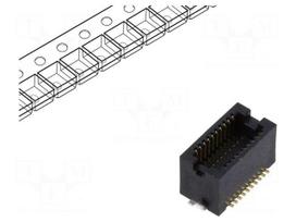 Connector: PCB to PCB | socket | male | PIN: 20 | DF12N | vertical | 300mA