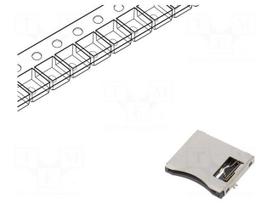 Connector: for cards | microSD | push-pull | SMT | gold-plated