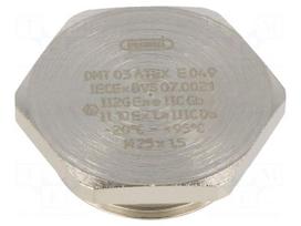 Stopper | M25 | 1.5 | IP68 | brass | Plating: nickel | V-Ms-Ex | with seal