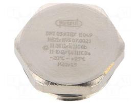 Stopper | M20 | 1.5 | IP68 | brass | Plating: nickel | V-Ms-Ex | with seal