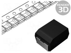 Capacitor: tantalum-polymer | low ESR | 3.3uF | 35VDC | 11.6uA | B | 1311