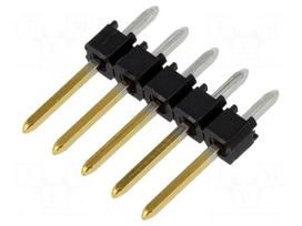 Connector: pin strips | male | PIN: 5 | soldering,THT | Contacts: brass